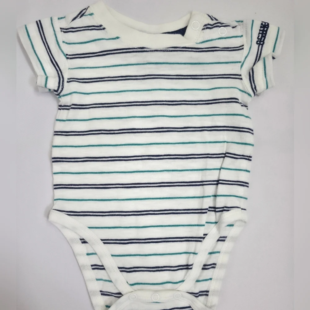Vintage OshKosh Genuine Baby Denim Overalls Set 3M Blue Jean Infant Classic USA